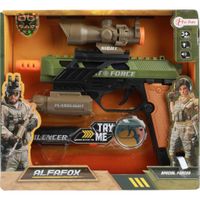 Toi-Toys Alfafox Militair Pistool met Demper + Zaklamp + Licht en Geluid - thumbnail