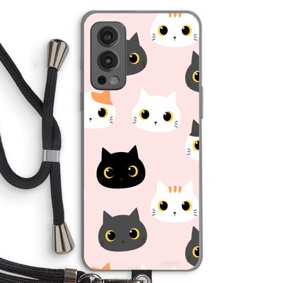 Katten: OnePlus Nord 2 5G Transparant Hoesje met koord