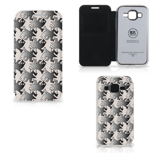 Samsung Galaxy Core Prime Telefoonhoesje met Pasjes Salamander Grey