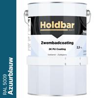 Holdbar Zwembadcoating Azuurblauw (RAL 5009) 2,5 kg
