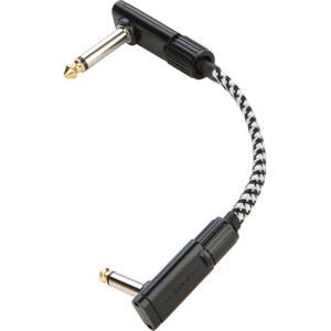 RockBoard Tweed Series Flat Patch Cable Salt&Pepper 10 cm