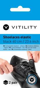 Vitility Schoenveters elastic zwart