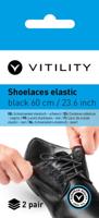 Vitility Schoenveters elastic zwart