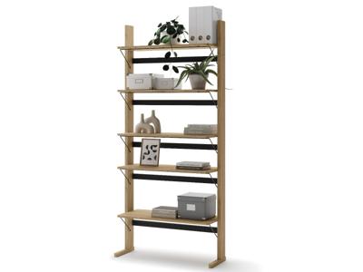 Boekenkast OTTIGNIES geoliede eik