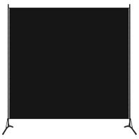 Kamerscherm met 1 paneel 175x180 cm zwart - thumbnail