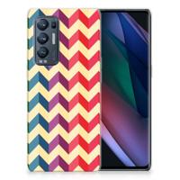 OPPO Find X3 Neo | TPU bumper | Zigzag Multi Color