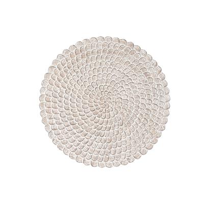 Wanddecoratie DKD Home Decor Verouderde afwerking Natuurlijk 120 x 3 x 120 cm Wit Indiaas