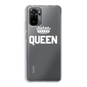 Queen zwart: Xiaomi Redmi Note 10 Pro Transparant Hoesje