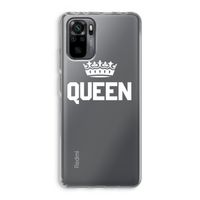 Queen zwart: Xiaomi Redmi Note 10 Pro Transparant Hoesje