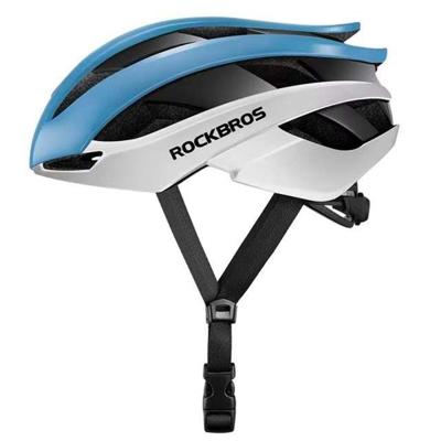 ROCKBROS Verstelbare fietshelm M 55-58 cm Blauw-Wit