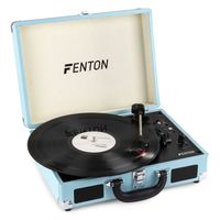 Platenspeler Bluetooth en USB met Ingebouwde Speakers - Fenton RP115 - Retro - Blauw