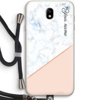 Marmer in stijl: Samsung Galaxy J7 (2017) Transparant Hoesje met koord