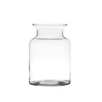 Transparante home-basics vaas/vazen van glas 20 x 14 cm