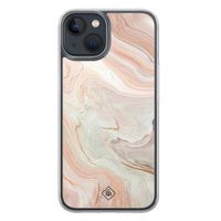 iPhone 13 mini hybride hoesje - Marmer waves