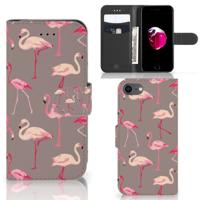 iPhone 7 | 8 | SE (2020) | SE (2022) | Telefoonhoesje | Met pasjeshouder | Flamingo