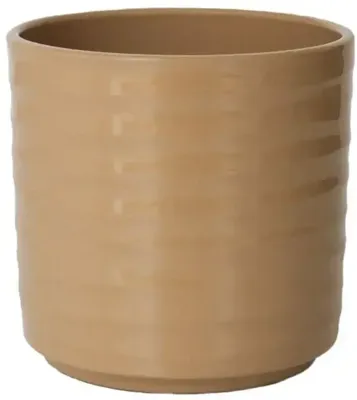 HS Potterie Berlin bloempot keramiek 13x12.5cm bruin
