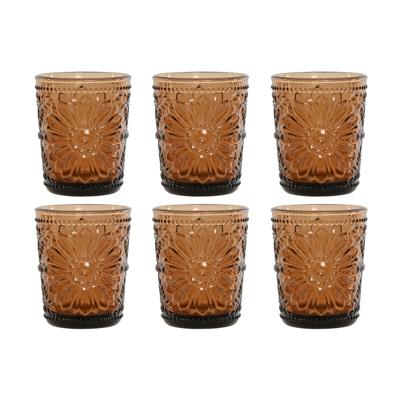 Glazenset Home ESPRIT Amber Kristal (6 Stuks)