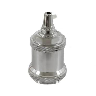 Lamp fitting e27 design zilver industrieel ring
