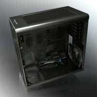 Raijintek THETIS Midi-tower PC-behuizing Zwart 1 voorgeïnstalleerde LED-ventilator, Zijvenster, Stoffilter - thumbnail