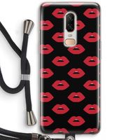 Lips: OnePlus 6 Transparant Hoesje met koord