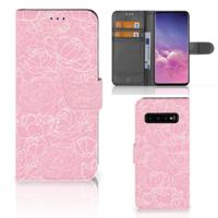 Samsung Galaxy S10 Hoesje White Flowers Samsung Galaxy S10 Hoesje White Flowers