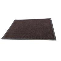 Anti slip deurmat/schoonloopmat PVC - bruin - 90 x 60 cm - voor binnen