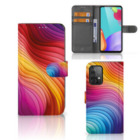 Book Case voor Samsung Galaxy A52 Regenboog - thumbnail