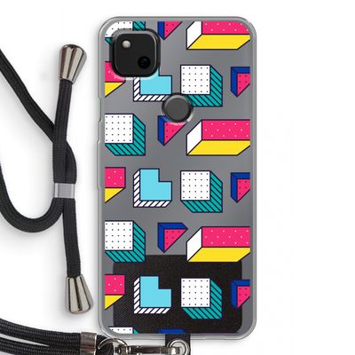 8-bit N°7: Pixel 4a Transparant Hoesje met koord