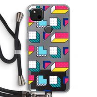 8-bit N°7: Pixel 4a Transparant Hoesje met koord