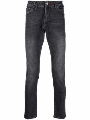 Philipp Plein jean slim à taille basse - Noir