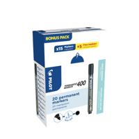 Permanent marker pilot 400 schuin b zwart 15+5 gra