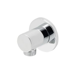 Mueller Round luxe messing muur doucheaansluiting rond 1/2" chroom