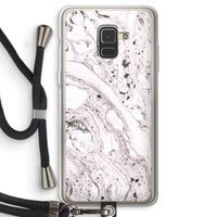 Mengelmoes: Samsung Galaxy A8 (2018) Transparant Hoesje met koord