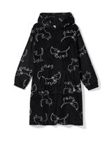 HEMA Takkie en Siepie damesnachthemd fleece zwart (zwart)
