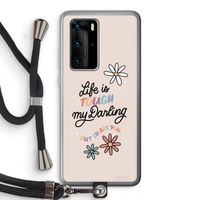 Tough Life: Huawei P40 Pro Transparant Hoesje met koord