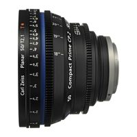 Zeiss Compact Prime CP.2 Planar T* 50mm T2.1 Meters objectief Canon EF-vatting - thumbnail