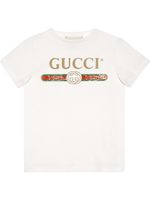 Gucci Kids t-shirt à logo imprimé - Blanc