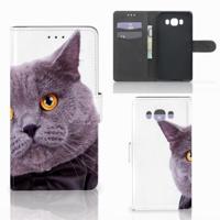 Samsung Galaxy J7 2016 | Telefoonhoesje | Met pasjeshouder | Kat