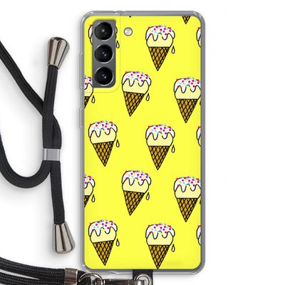 Isjes: Samsung Galaxy S21 Transparant Hoesje met koord