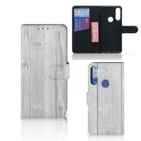 Alcatel 1S 2020 | Book Style Case | White Wood