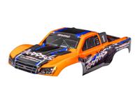 Traxxas - Body, Slash 4X4 (also fits Slash VXL & Slash 2WD), orange (painted, decals applied) (assembled with front & rear latches for clipless mou...