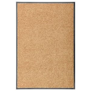 VidaXL Deurmat wasbaar 60x90 cm crème