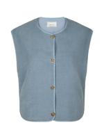 Neo Noir Mariko Teddy Vest Smoke Blue