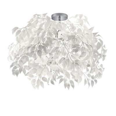 Trio Plafondlamp met blaadjesLeavy 70cm grijswit - R60463001