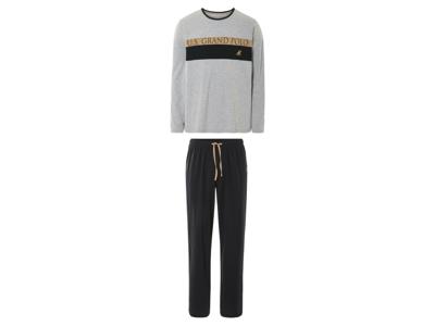 LIVERGY Heren pyjama (Grijs, XL)