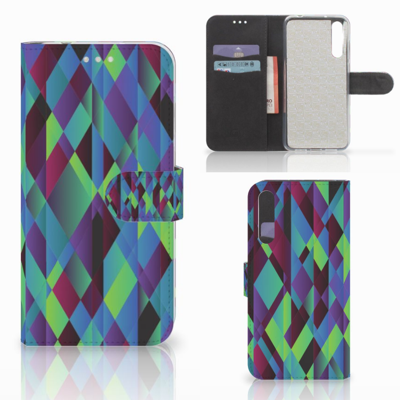 Huawei P20 Pro | Book Case | Abstract Green Blue
