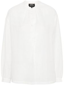 A.P.C. blouse en serge à carreaux - Blanc