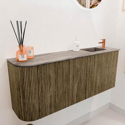 Toiletmeubel Mondiaz Joya Dlux | 101.6 cm | Meubelkleur Dusk | Faye wastafel Oza Wasbak Rechts | 1 kraangat