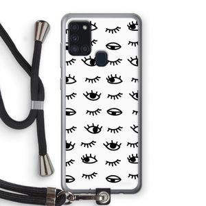 Eye pattern #2: Samsung Galaxy A21s Transparant Hoesje met koord