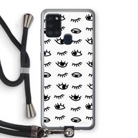 Eye pattern #2: Samsung Galaxy A21s Transparant Hoesje met koord